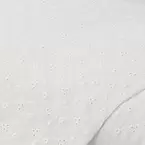 Baumwoll-Batist mit Lochstickerei, weiß