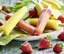 Fruchtige Fantasie Banane und Erdbeere