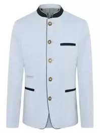 Trachtenjanker mit Leinenanteil und Samtpaspelierungen