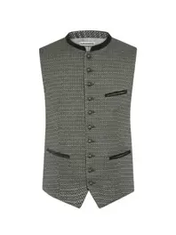 Trachtenweste Konstantin mit Strick-Rautenmuster und Seidenanteil