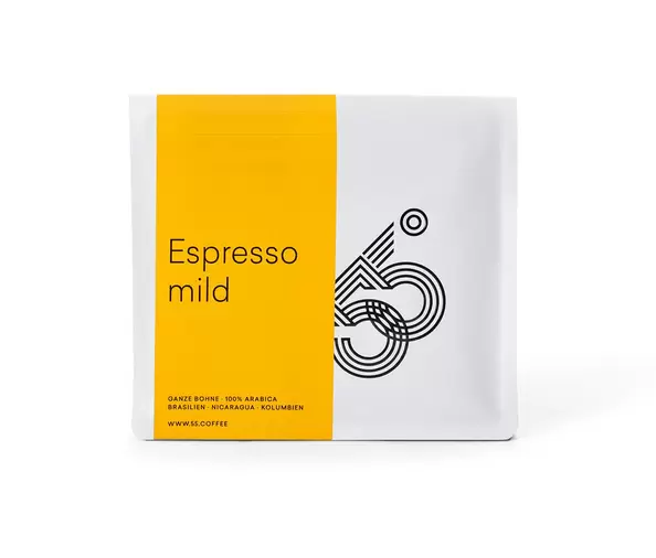 55 Degrees - Espresso mild - 250 g Ganze Bo...