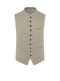 Trachtenweste Konstantin mit floralem Muster und Leinenanteil