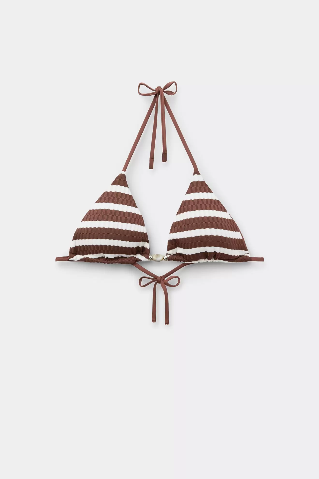 Triangel-Bikinioberteil mit herausnehmbaren Polstern Desert Stripes