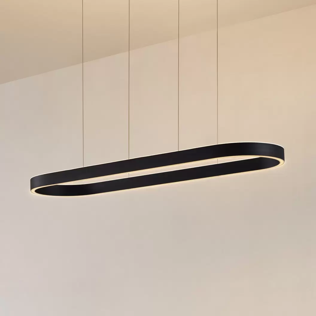 Lucande Smart-LED-Hängeleuchte Melinay, schwarz, CCT, Tuya