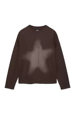 Strick-T-Shirt mit Stern