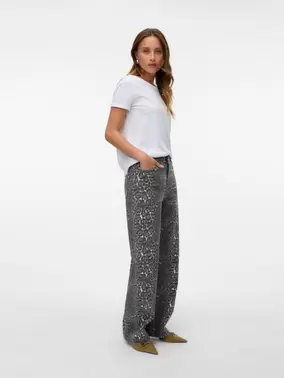 VMTESSA Hohe Taille Weiter Beinschnitt Jeans