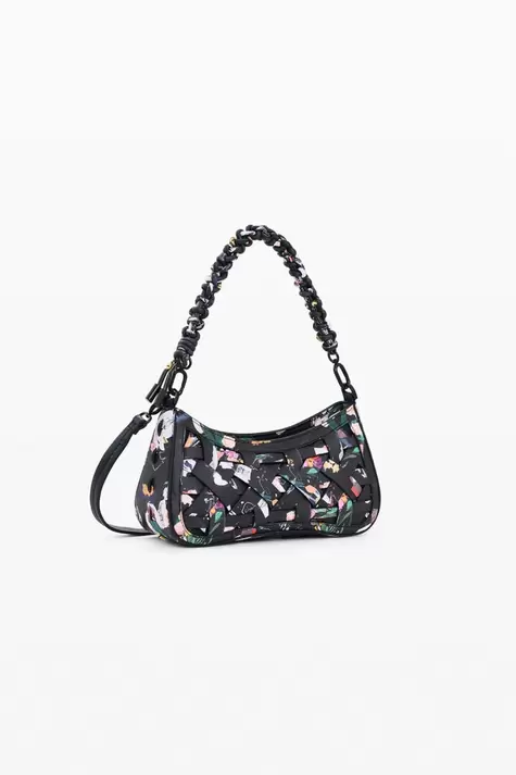Kleine geflochtene Collage-tasche