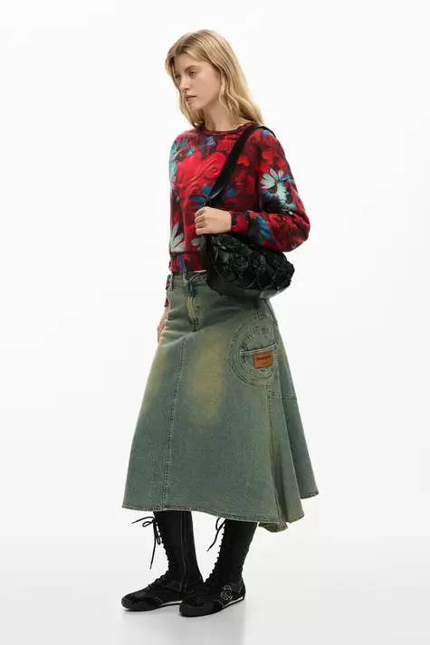 Kleine tasche blumen red