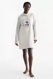Fleece-Nachthemd mit Kapuze - Lilo & Stitch