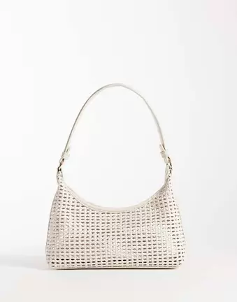 ASOS DESIGN – Schultertasche im Stil der 90er in Creme
