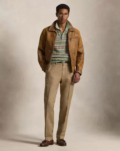 Classic-Fit Hose Manhasset mit Leinen