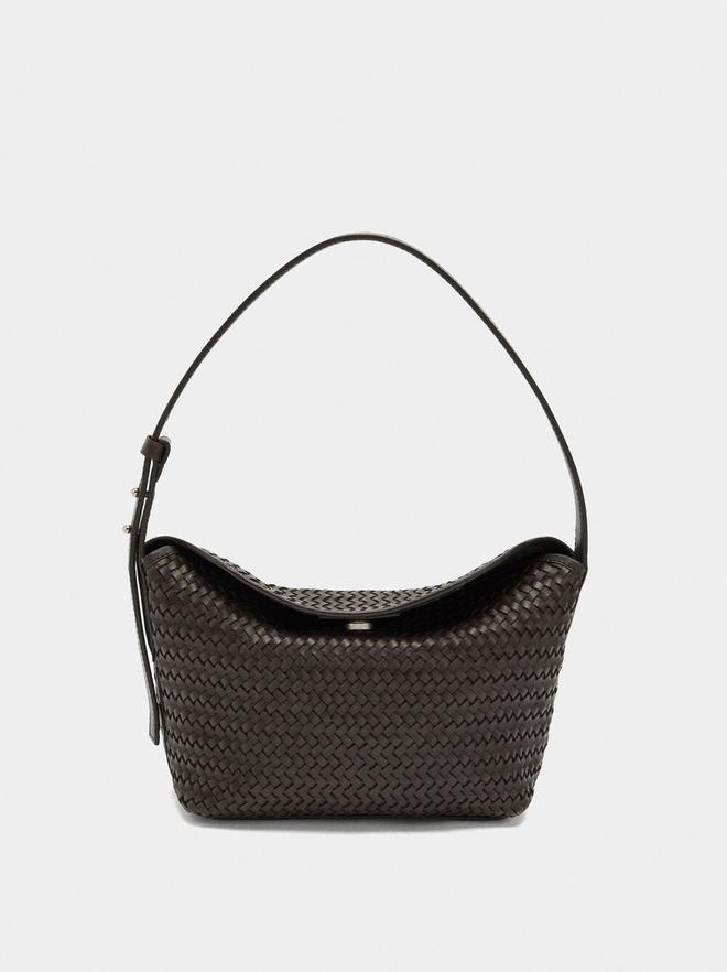 Schultertasche aus geflochtenem Leder