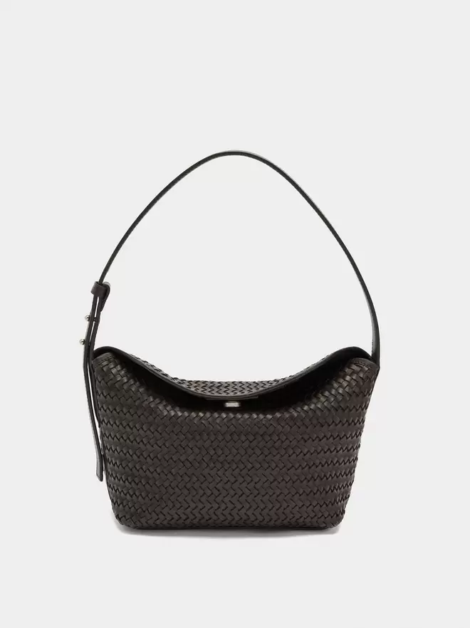Schultertasche aus geflochtenem Leder