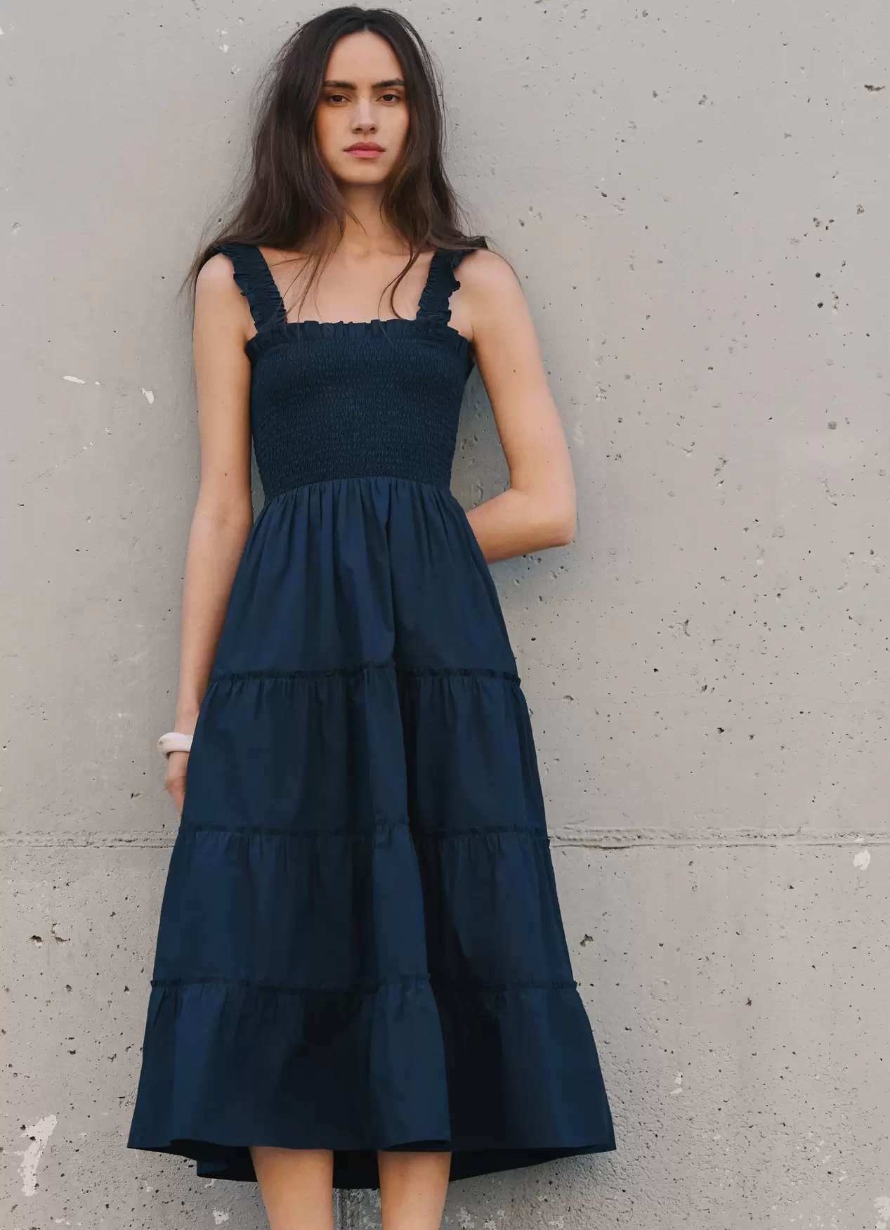 Kleid Lang Popeline