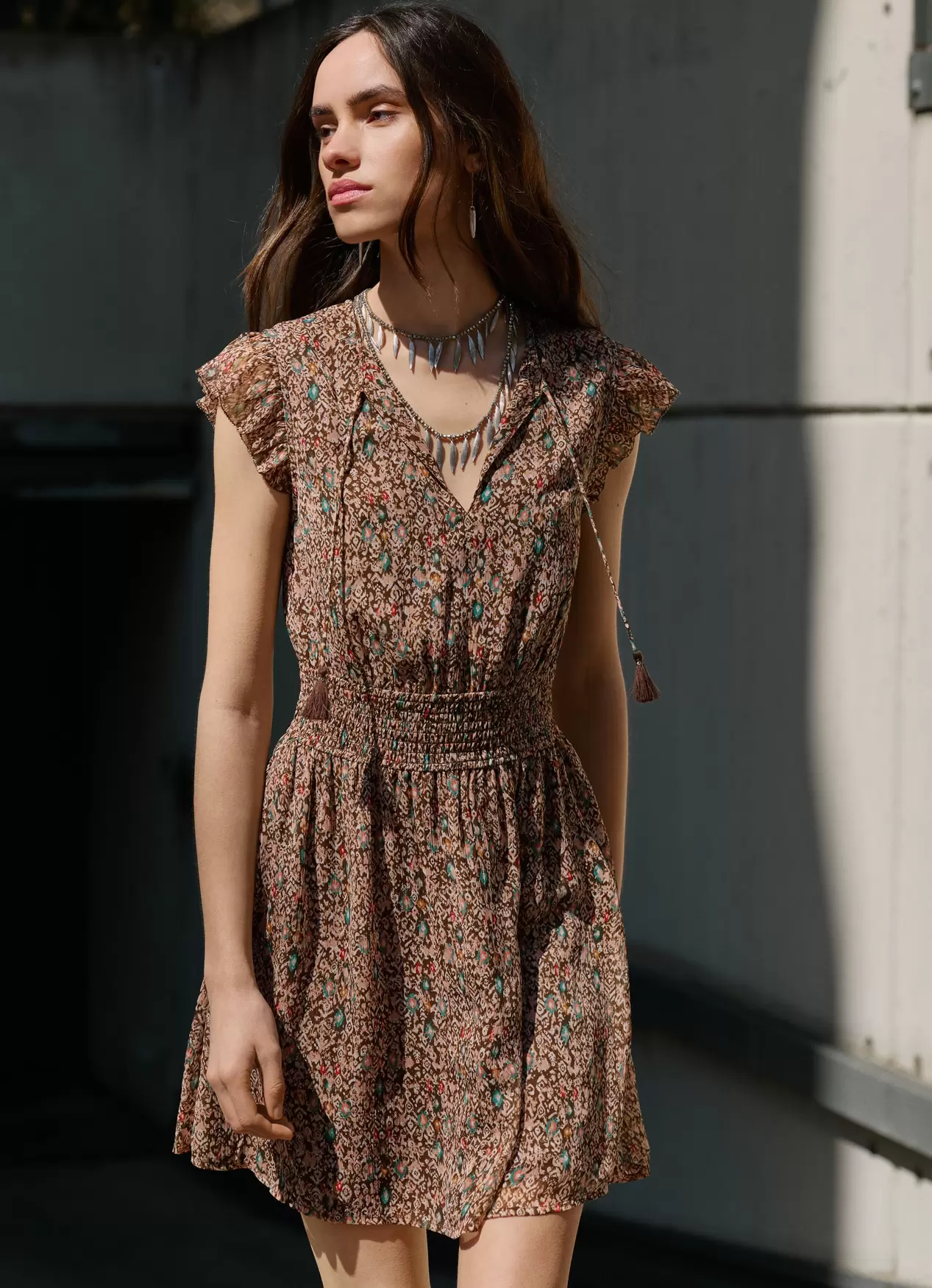 Kleid Kurz Fantasiemuster