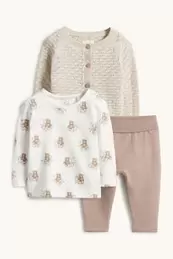 Teddybär - Baby-Outfit - 3 teilig