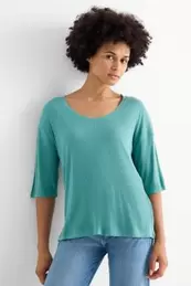 T-Shirt - Relaxed Fit - gerippt
