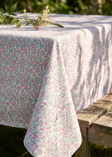 Stofftischdecke mit Blumendesign - 140x220 cm