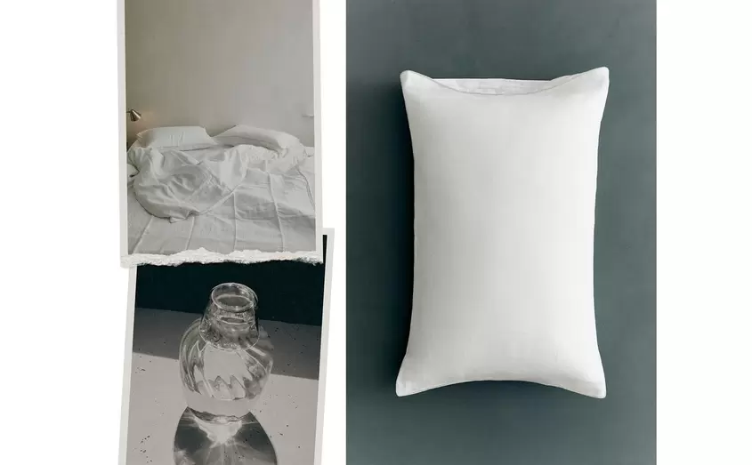 BETTBEZUG, KOPFKISSENBEZUG UND TRINKSET FÜR DEN NACHTISCH