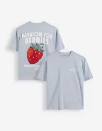 T-Shirt - Print - blau