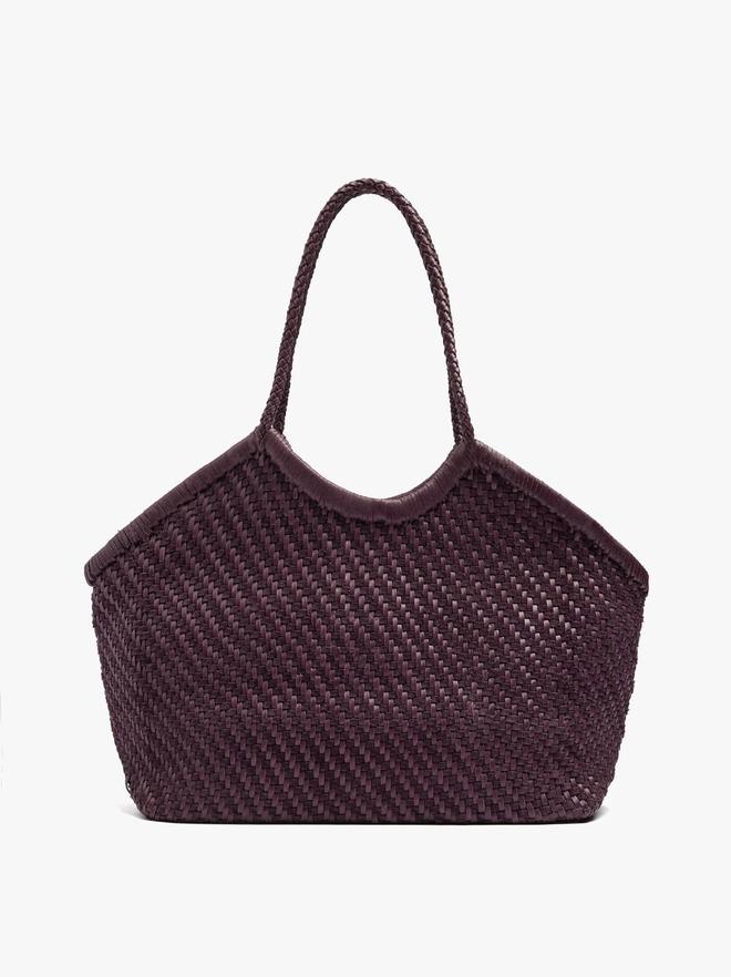 Geflochtene Shopper-Tasche aus Leder