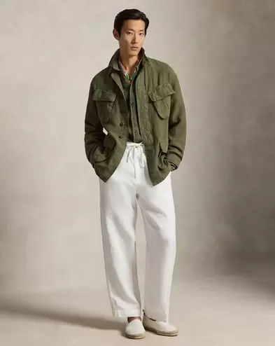 Utility-Hemdjacke aus Leinen