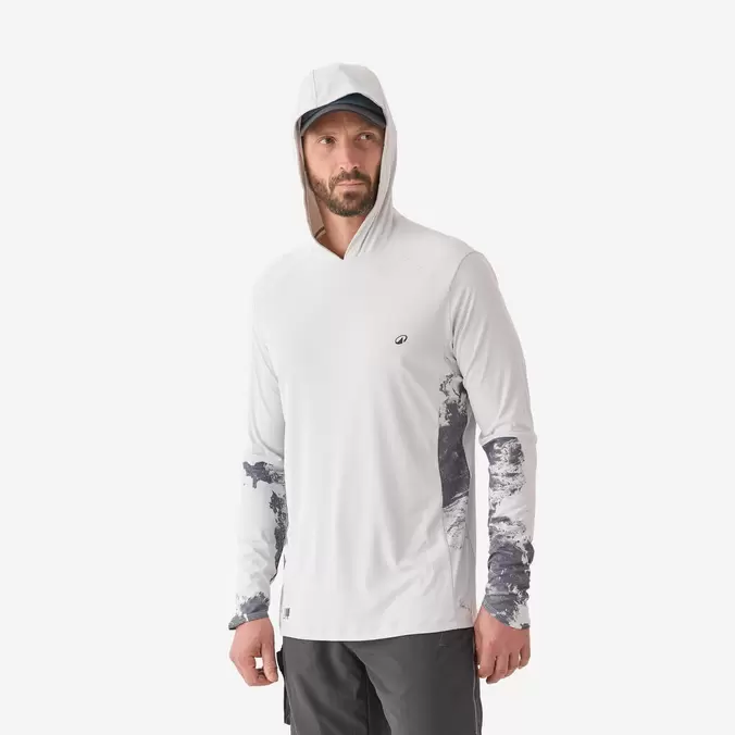 Angelshirt Anti-UV 500 Kapuze LSF 50+ grau