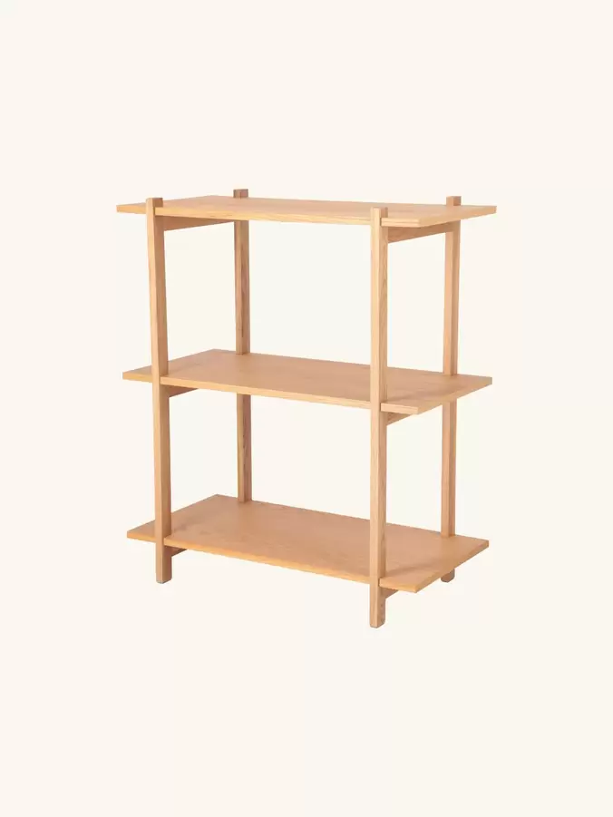 GLADE Regal | Eichenholz/Eichenfurnier/MDF. 70 x 35 x 82 cm. | Nature