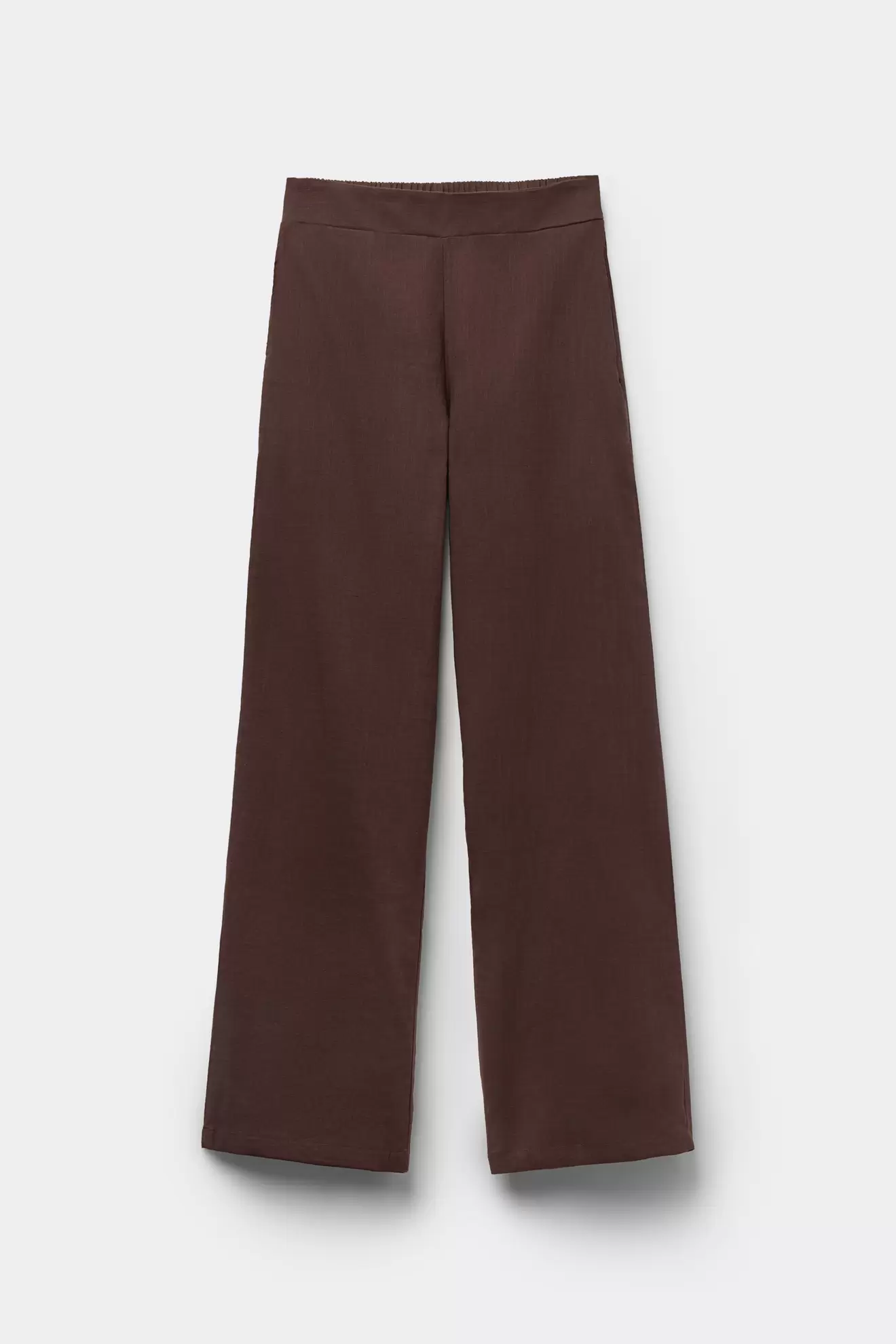 Lange Palazzohose aus Baumwolltuch