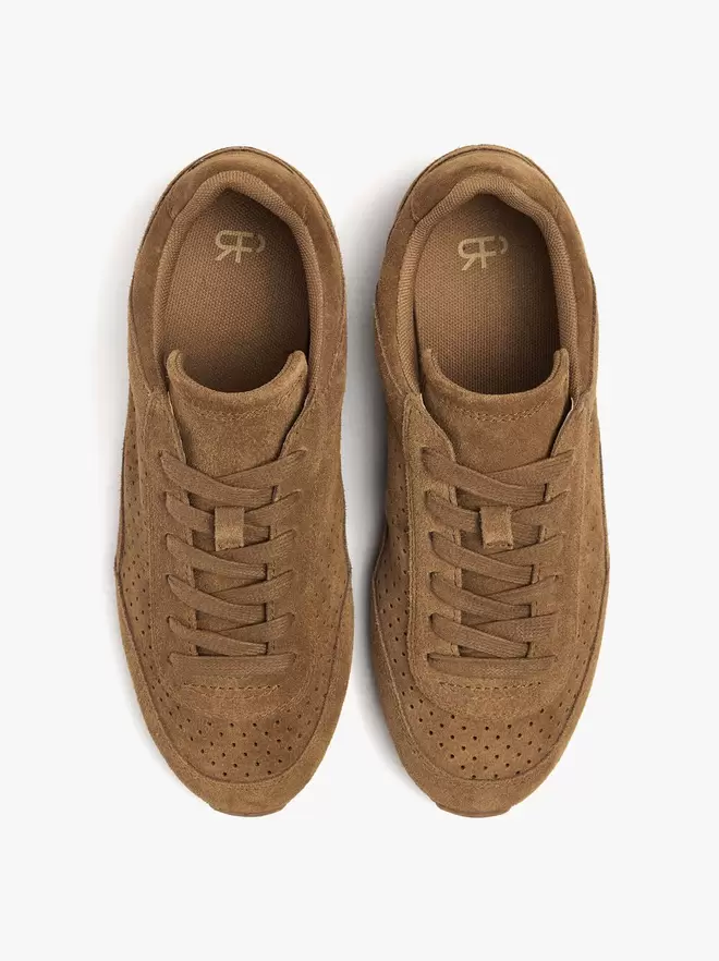 Sneakers aus einfarbigem Leder