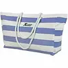 Xcase Wasserabweisende Strandtasche mit seitlicher Tasche, blau/weiß