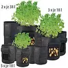 Royal Gardineer 10er-Set Pflanzen-Wachstumssäcke, 5x 10l, 3x 18l, 2x 38l, Sichtfenster