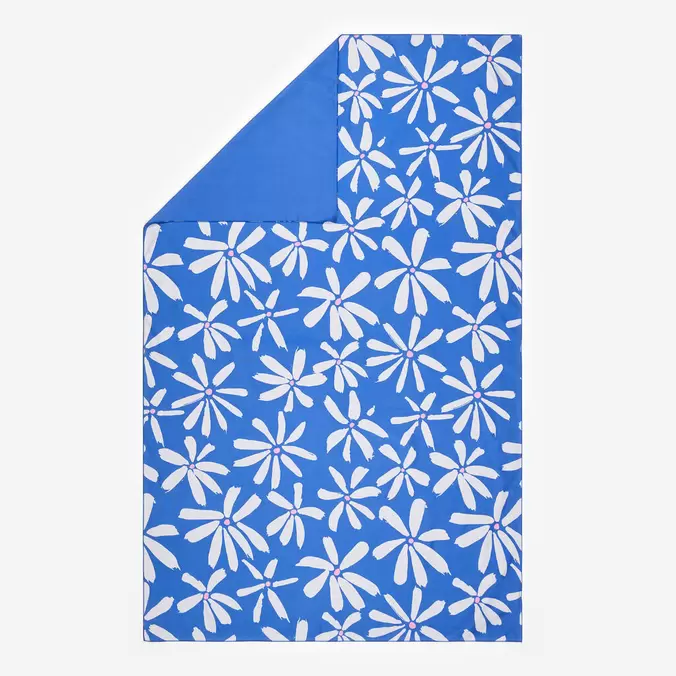 Mikrofaser Handtuch XL 110 × 175 cm - bedruckt blau