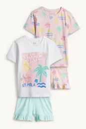 Multipack 2er - Sommer - Shorty-Pyjama - 4 teilig