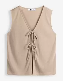 Stricktop - Viskose-Anteil - Beige
