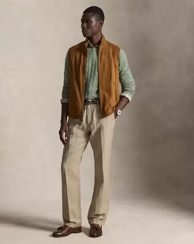 Classic-Fit Hose Manhasset mit Leinen