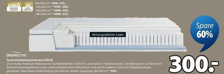 Gold - Actimassagepolster Latex