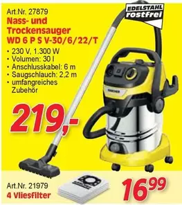 Nass- und Trockensauger WD 6 P S V-30/6/22/T