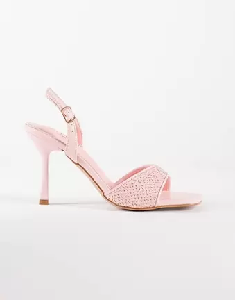 Simmi London – Cindy – Sandaletten mit Pailletten in Rosa