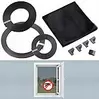 infactory Universal-Fenster-Fliegengitter, Magnetleisten, 130x150 cm, anthrazit