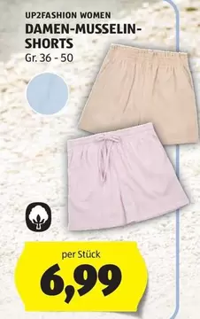 DAMEN-MUSSELIN-SHORTS Gr. 36 - 50