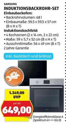 Samsung - INDUKTIONSBACKROHR-SET Einbaubackofen