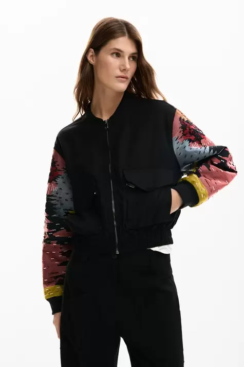 Jacke mit patch-ärmeln