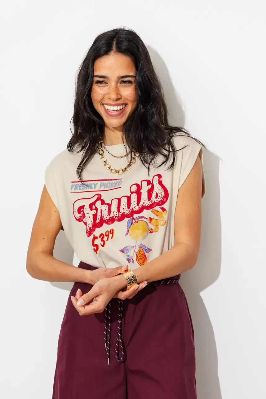 Bedrucktes T-Shirt "Obst"