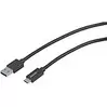 auvisio USB-3.0-Anschlusskabel Stecker Typ C auf Typ A, 1 m, 2 A