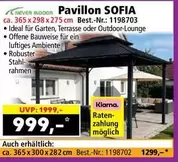 Pavillon SOFIA ca. 365 x 298 x 275 cm Best.-Nr.: 1198703