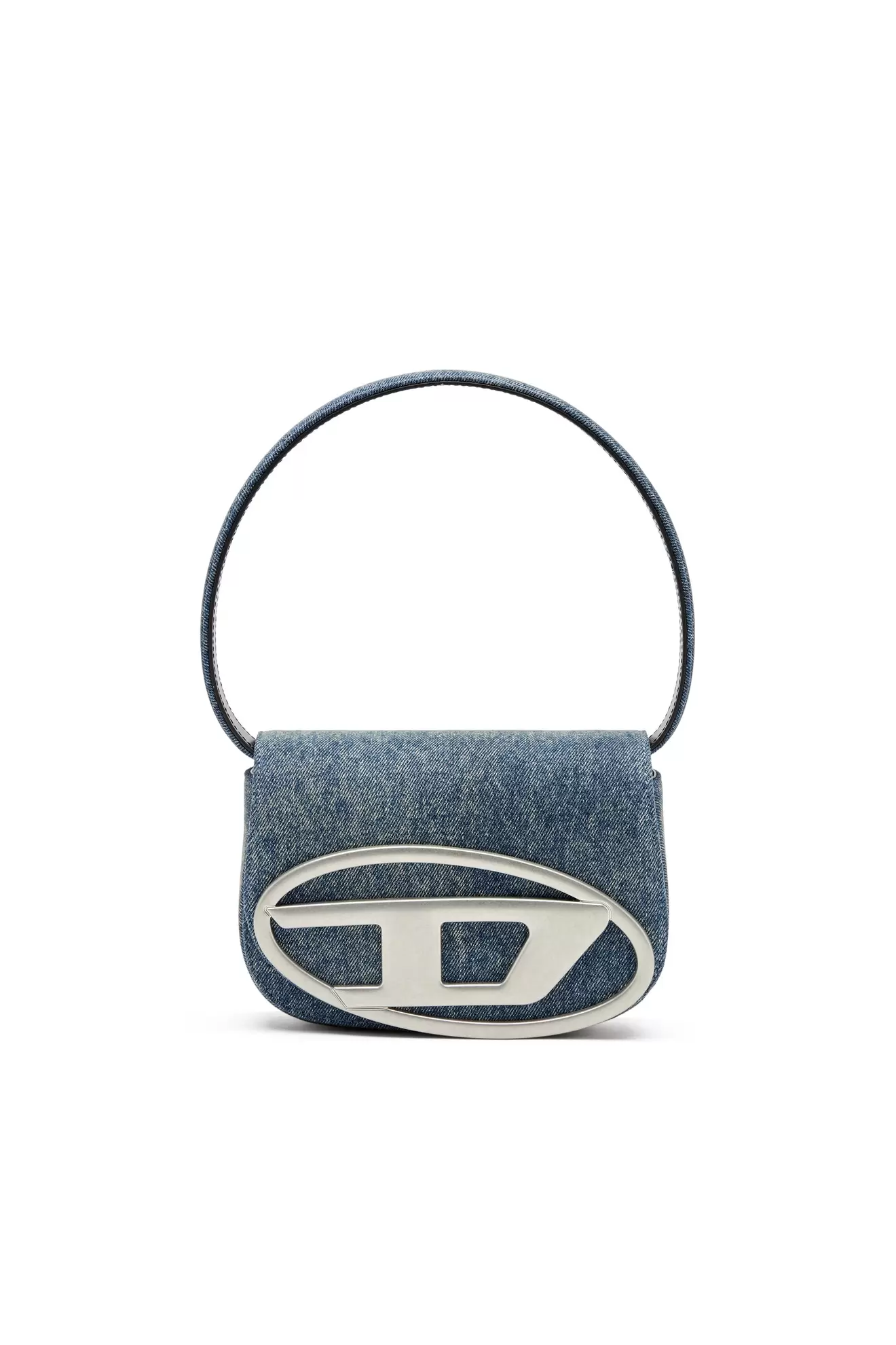 1DR-Ikonische Schultertasche aus solarisiertem Denim