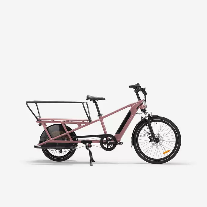 E-Lastenfahrrad Cargobike Longtail E Three 500 altrosa