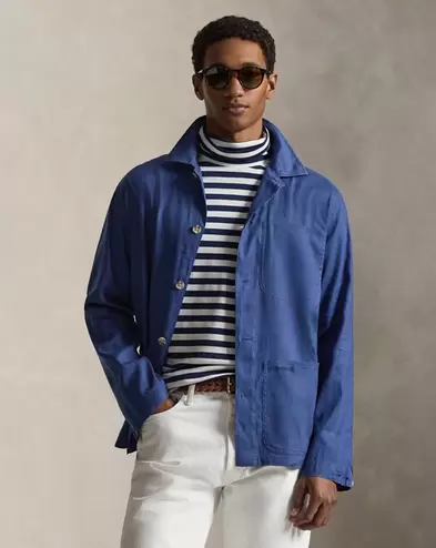 Hemdjacke aus Leinen und Baumwolle