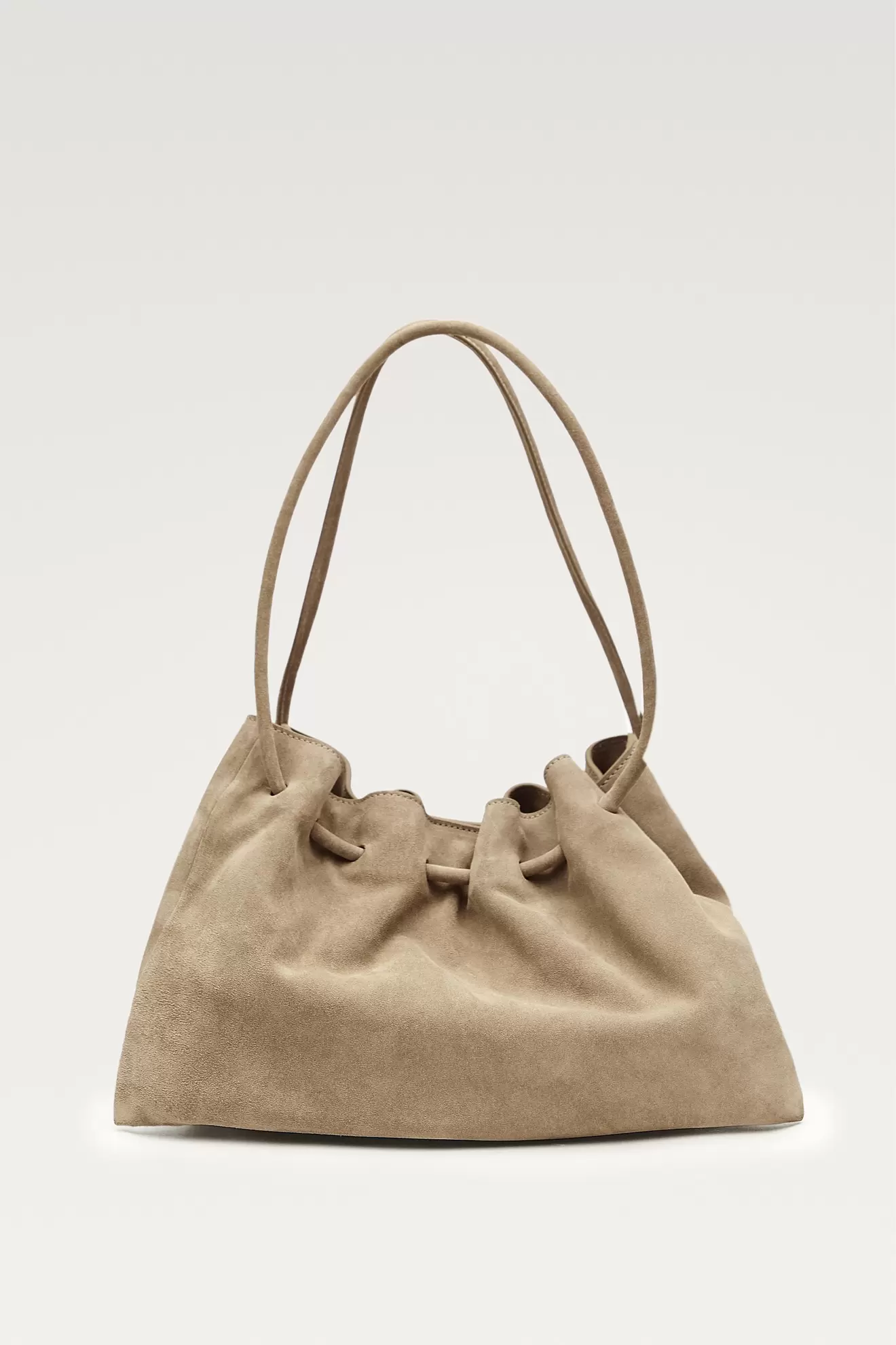 Beuteltasche aus Rauleder